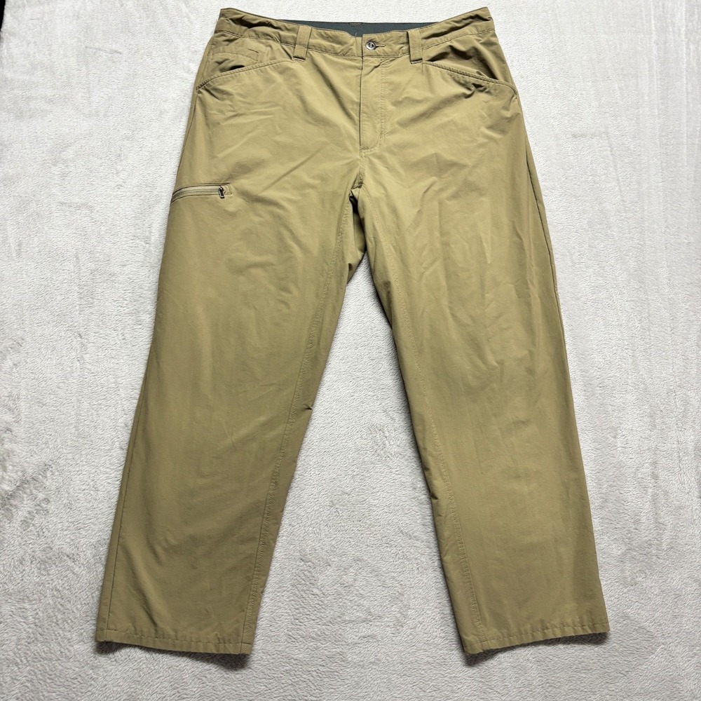 Patagonia Pants Mens 38 Ash Tan Quandary Hiking Quick Dry Zip Pocket‎ STY55176